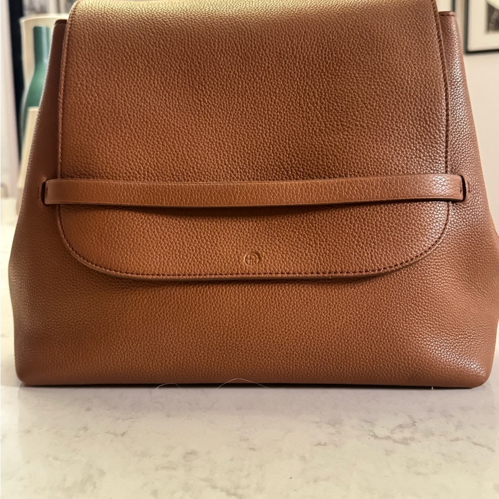 The Row Tan Leather Shoulder Bag - Picture 2 of 11